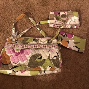 Vera bradley handbag, wallet, checkbook cover